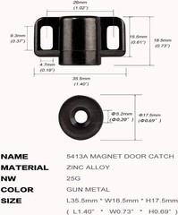 8 Pack Magnetic Cabinet Door Catch, Black Tone Gun Metal | Neodymium Magnet C…