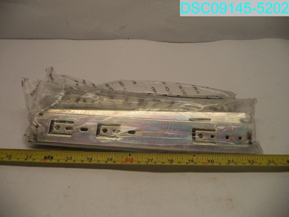 QTY=4: 12″ L Full Extension Ball Bearing Drawer Slide 1-7/8″ W X 1/2″ THK