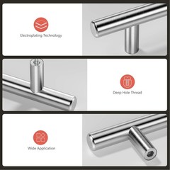 35Pack Cabinet Handles Brushed Nickel Cabinet Hardware 3in Hole Centers Cabin…