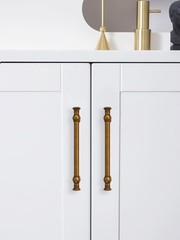 10-Pack 3inch(76mm) Hole Center Antique Brass Cabinet Pulls Solid Heavy Duty …