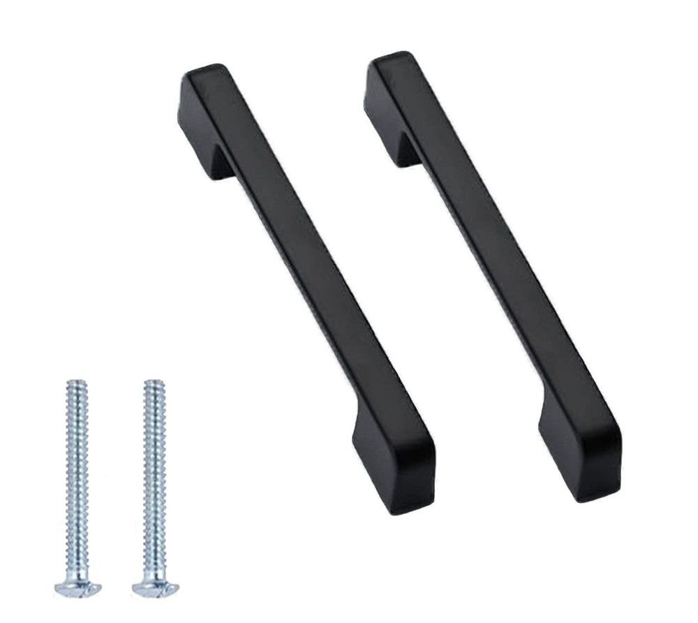 Black Matte 5 Inch Hole Center Cabinet Drawer Hardware Pulls MH0128B 4 PCS