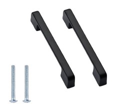 Black Matte 5 Inch Hole Center Cabinet Drawer Hardware Pulls MH0128B 4 PCS