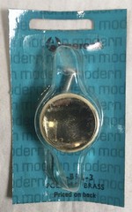 Vtg. Amerock T-551-3 Concave Brass Cabinet Door Knob Pull Hoosier NOS – 1”