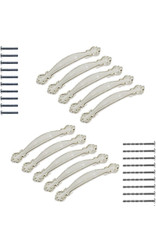 10 Pcs Cabinet Hardware Handle Pull 2-1/2″ (64mm) Hole Center Door/ivory/gold