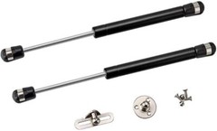 2 Pack Extended 10 inch Gas Prop Force 50N/11LB Gas Struts–Black Gas Springs/Win