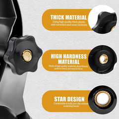 20 Pcs 1/4-20 Knob 6 Star Knobs T Track Bolts Knobs 1/4 Inch 20 Female Threaded