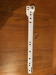 Side-Mounted Drawer Brackets 11-3/4″ Metal White W/ Roller sold individual