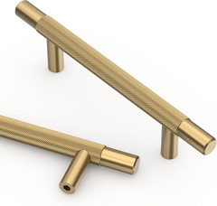 Champagne Bronze Knurled Cabinet Handles – 10 Pack, 3.75 Inch Pulls