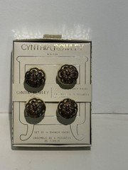 Cynthia Rowley Set of 4 cream & bronze Drawer Pulls New In Box