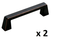 *2* Amerock Blackrock 3-3/4 in. (96 mm) Modern Oil-Rubbed Bronze Cabinet Pull