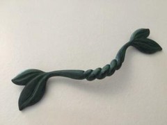 Pull Handle Kitchen Cabinet Drawer Metal Leaf Green Metal Leaf
