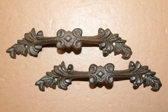 2-LARGE ELEGANT Drawer Handles,Victorian Flair With New Orleans Style, HW-45