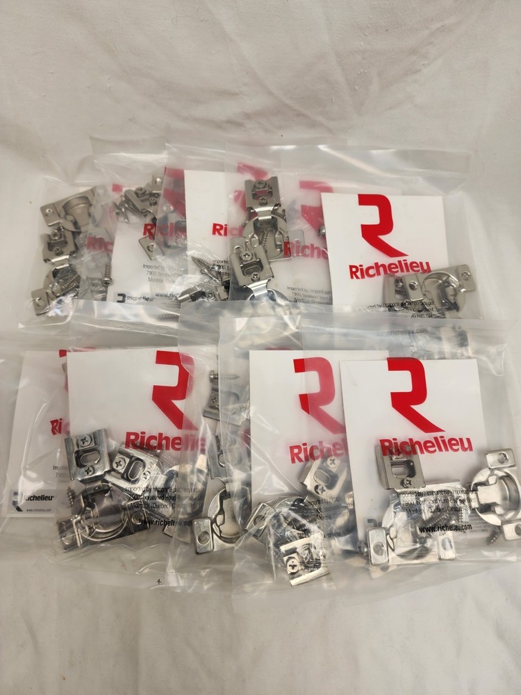 Box 10 Richelieu 4-1/2″ X 2-1/2″ Hinge Frame Nickel Plated Self-Closing Cabinet