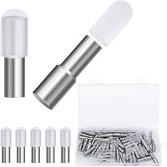 58 Pcs Shelf Pegs Support Pins Dual Diameter Metal with Rubber Covers for