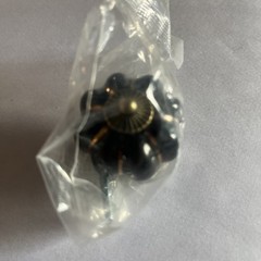 Set of 4 BLACK ENAMEL PULL Drawer Cabinet Knob Porcelain Handle Screws Included