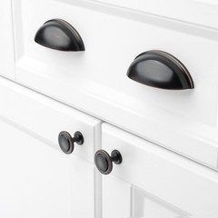 Round Cabinet Knobs Oil Rubbed Bronze Cabinet Pulls, Dia. 1-1/4 Inch, 10 Pack…