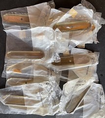 VINTAGE lot of 15 AMEROCK, BP3444-3, POLISHED BRASS BACK PLATE. 3 3/4″ LONG