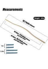 Goo-Ki Low Profile Brushed Brass Cabinet Pulls, 17.6”/18.9” Zinc Alloy, 6 Pcs