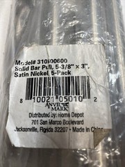 Pack Of 5 Kitchen Cabinet Pulls Satin Nickel Round T Bar Handle Factory Sealed