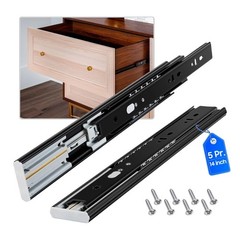 VAGUDE Soft Close Drawer Slides 5 Pairs Full Extension 12 14 16 18 20 22 24