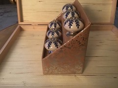 Casa Decor 6 New Ceramic Drawer Knobs Blue White Silver Design
