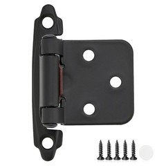 20 Pack 10 Pair Black Cabinet Hinges – 1/2 inch Overlay Kitchen Cabinet Hinge…