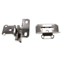 Amerock Bright Nickel Partial Wrap Hinges 1/2″ Overlay Self-Closing BPR755014