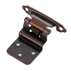 30 PCS 3/8 Inch Inset Antique Copper Cabinet Self Closing Hinges Hardware