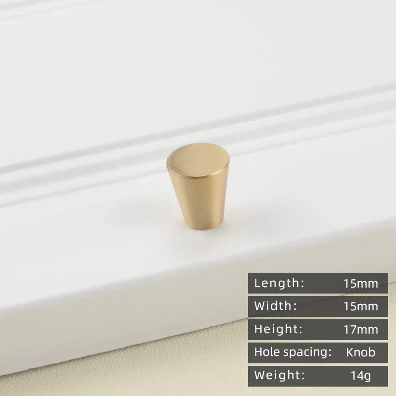 Solid Brass Cabinet Handle Gold Drawer Pull Kitchen Cupboard Door Knob Luxury