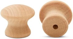 3/4-inch Unfinished Small Wooden Knobs – Pack of 25 for Cabinets, Dressers, Draw