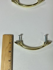 Lot of 4 Radiance 3″ Center Arch Drawer Pulls Finish Polished Brass with Screws