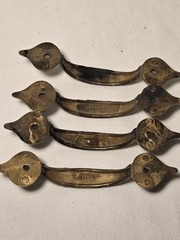 Hammered Brass Drawer Pull Centers: 3 1/4″ Pack of 4. 5 ” Long