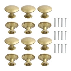 Rustic Style Antique Brass Wardrobe Knobs Set of 12 for Drawer Decoration
