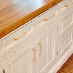 10Pcs 3.8″ Beech Wooden Drawer Handles for Cabinets