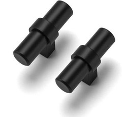Pack Cabinet Knobs Kitchen Cabinet Handles Dresser Drawer Single Hole 5 Black