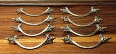 Lot of 8 Vintage Amerock Allison 714 Provincial Arch Style Brass Drawer Pulls
