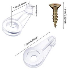 50 Pcs Glass Retainer Clips Kit With Screw,Glass Door Retainer Clips Plastic For