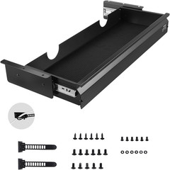 under Desk Drawer Slide Out, 26 Inch under Desk Mounted Pull-Out Drawer Attachme