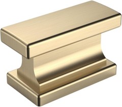 Champagne Brass Cabinet Knobs Set of 10 – 1.46 Inch Easy Install Drawer Handles