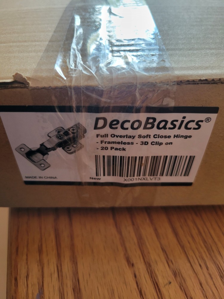 DecoBasics Full Overlay Soft Close Cabinet Hinges for Kitchen Cabinets 20 Pcs