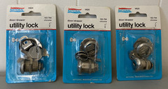 National 3 NEW Hardware Chrome 1/2″ Door Drawer Utility Lock Key 183-764 V825