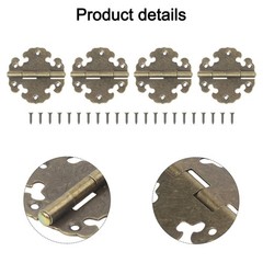 4 Pieces of Decorative Iron Hinges for Enhancing For Wooden Doors and Cabinets