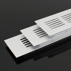 80mm Silver Aluminum Ventilation Grille for Cabinets Wardrobes and Doors