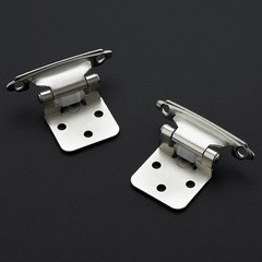 50 Pack 25 Pair Brushed Nickel Cabinet Hinges 1/2 inch Overlay Kitchen Cabin…
