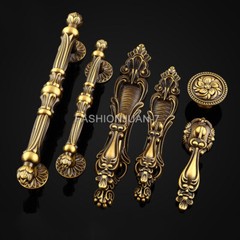 Retro 4PCS Solid Furniture Handle Drawer Knob Cupboard Wardrobe TV Cabinet Pulls