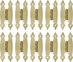 10Pcs Cabinet Decorative Hinges, Antique H-Shaped Cold Rolled Steel Flat Hinges