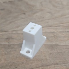 20 Pack Bainbridge 3675WH-52 White 2-Hole Nylon Drawer Slide Spacer