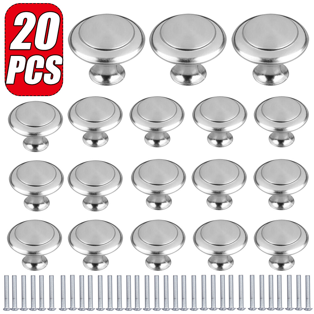 20PCS Cabinet Knobs Drawer Pulls Door Handles Kitchen Hardware Brushed Nickel