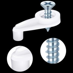 Clear Acrylic Glass Clips – 50 Pack with Screws for Cabinet and Window Install
