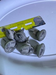 Ceramic Eiffel Tower Paris Drawer Pulls Knobs 6 Black White HALL 4 RT